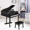 MDF and Birch Kids Classical Piano with Bench, Music Stand and Safe Design